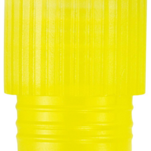 Evergreen 300-2913-Y20 Yellow Test Tube Stopper Caps with 13mm Recessed Top, PE-HD Material